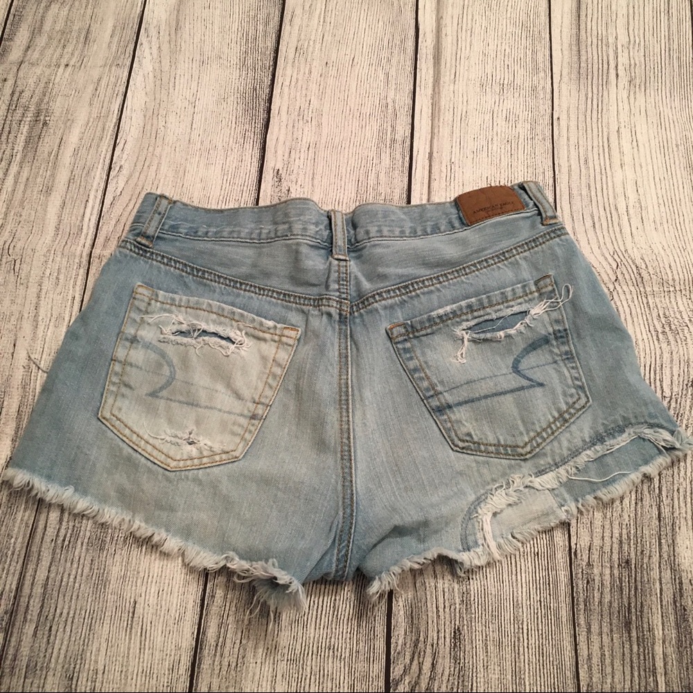 American Eagle Hi Rise Festival Distressed Shorts - Picture 4 of 13